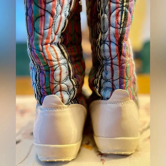Coach | Peggey Tall Winter Boots | Striped | Women’s 8.5 - Picture 5 of 7